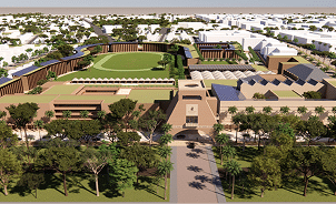 Aerial render of the Wellington College International Lagos campus