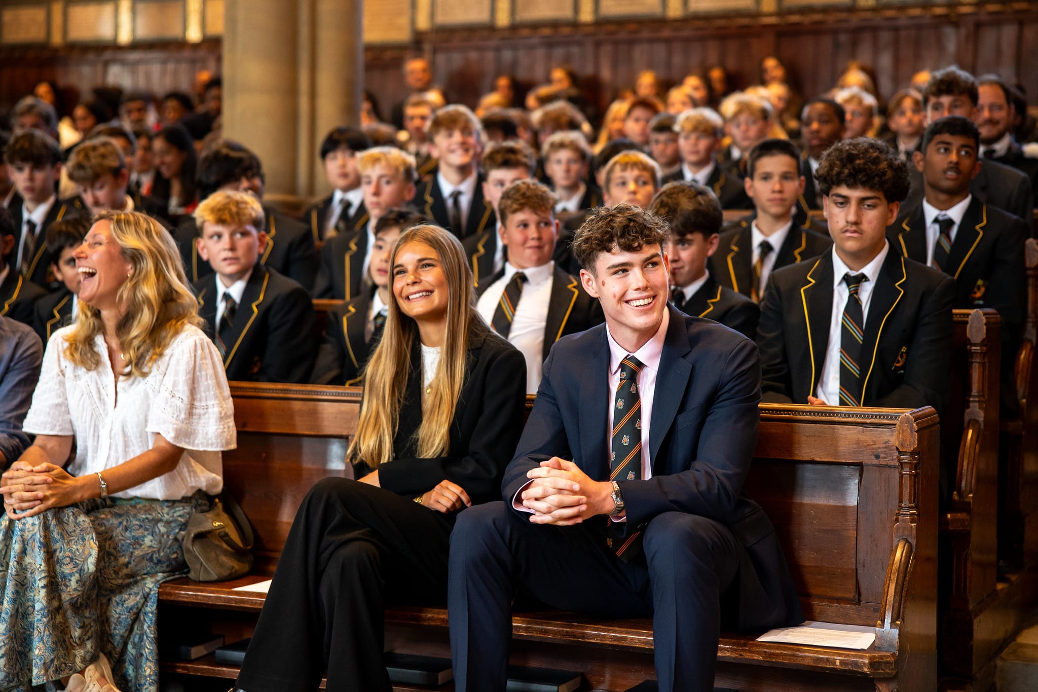 Group of students sitting together