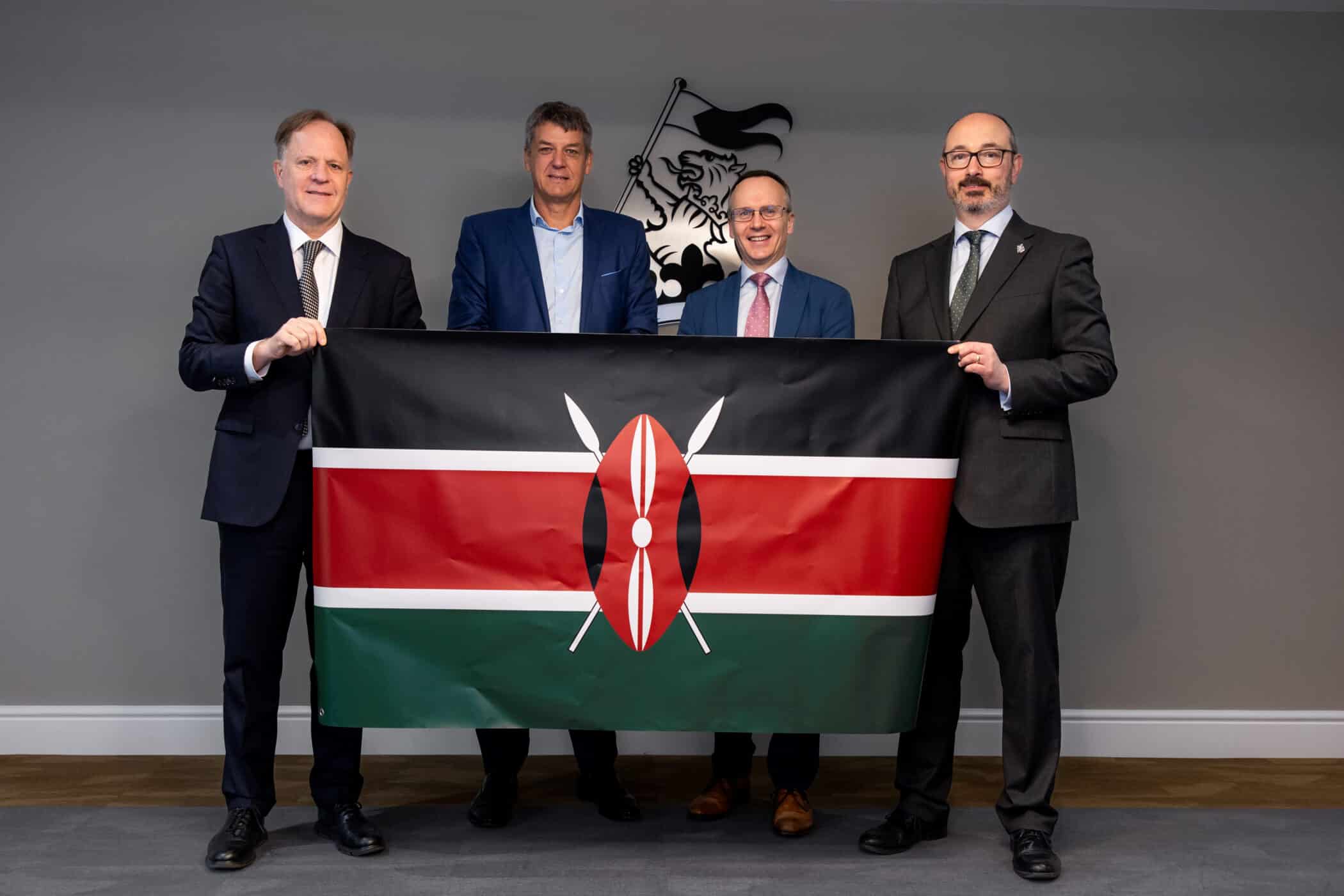 Partnership announcement with the Kenyan flag